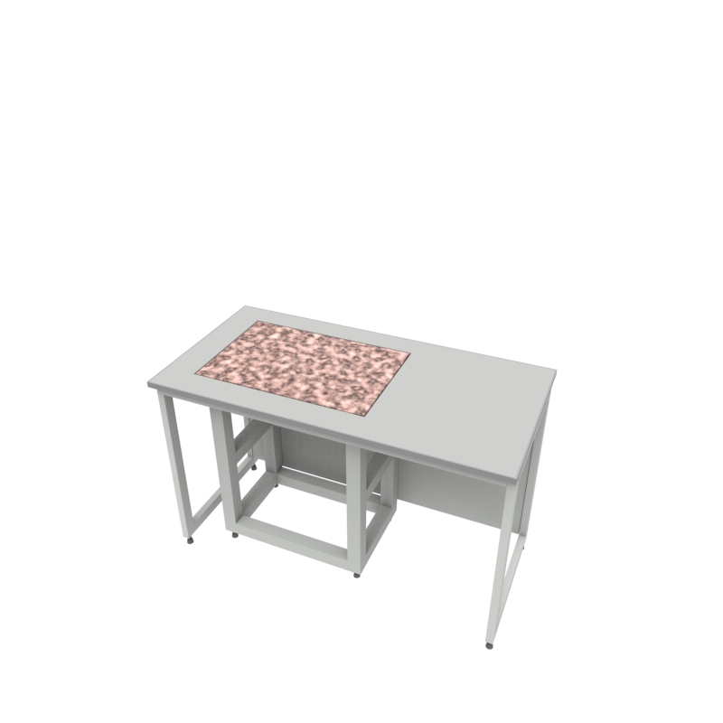 Стол для весов лабораторный комбинированный 1200х600х750, NL, натуральный камень гранит, LabGrade