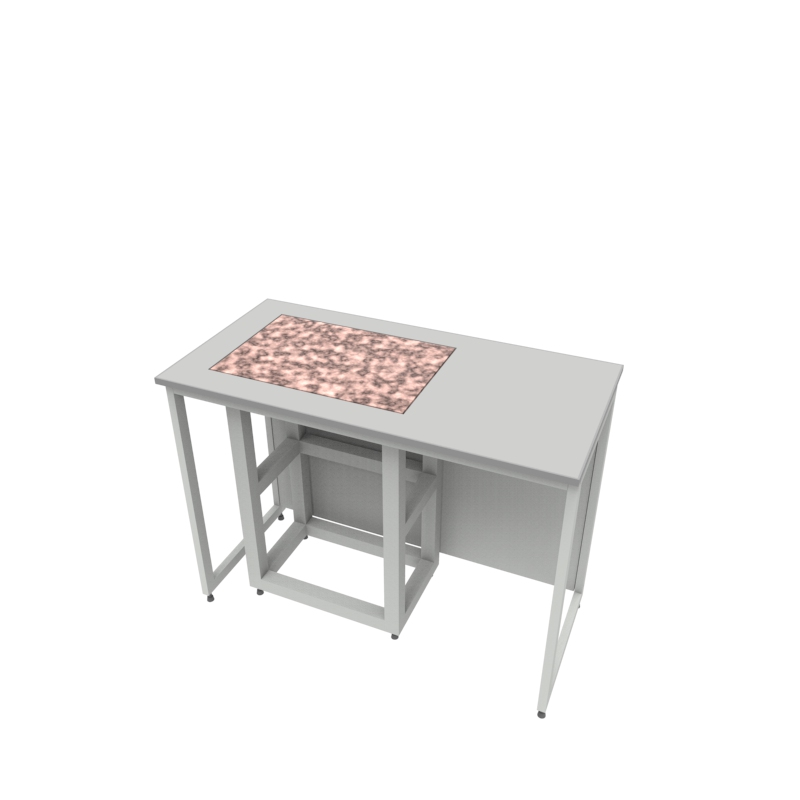 Стол для весов лабораторный комбинированный 1200x600x900, NL, натуральный камень гранит, LabGrade