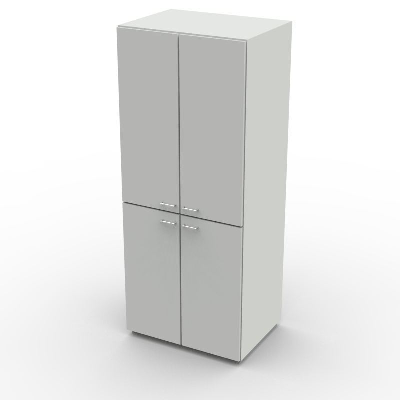 Шкаф лабораторный материальный 800x580x2000, NL, четыре двери металл