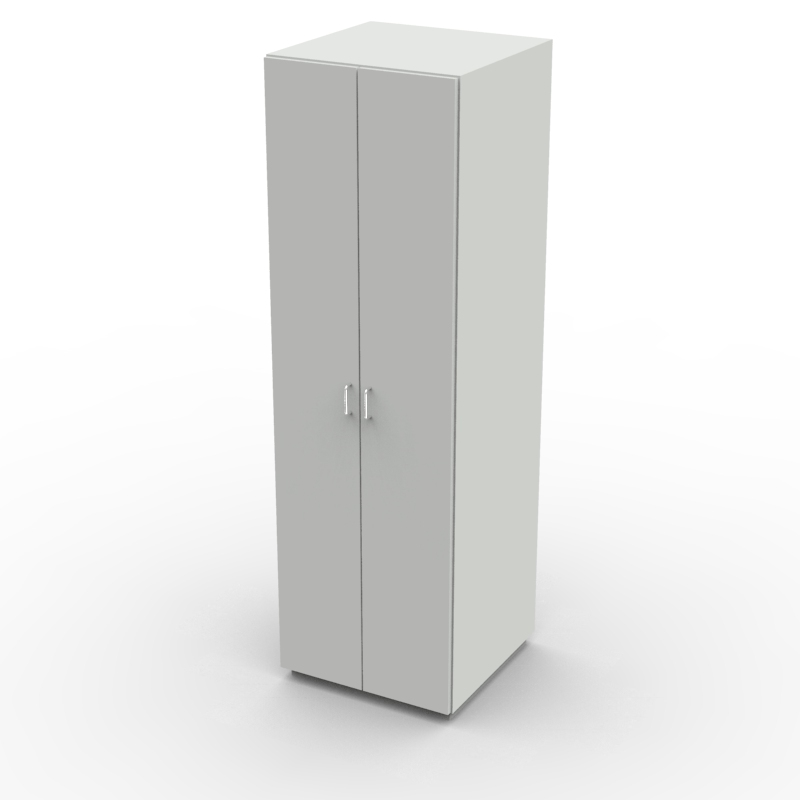 Шкаф лабораторный для одежды 600x580x2000, NL, две двери металл
