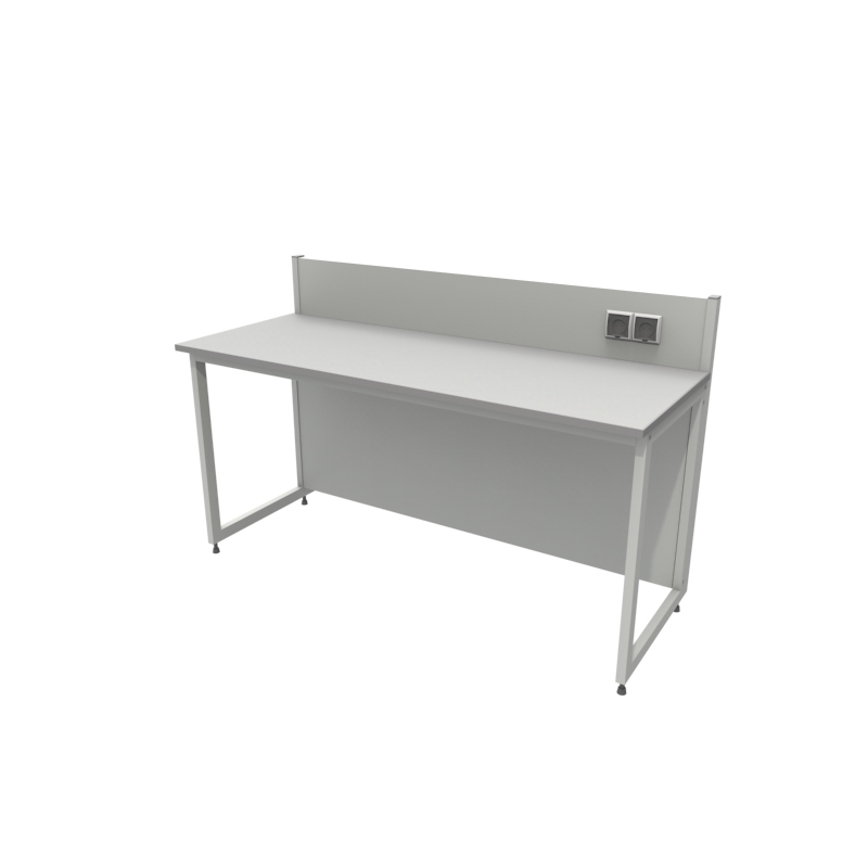 Приборный лабораторный стол 1500x600x750/950, розетки, NL, металлокерамика