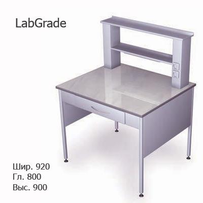Стол лабораторный каркасный пристенный 920х800х900/1500 , MML, LabGrade