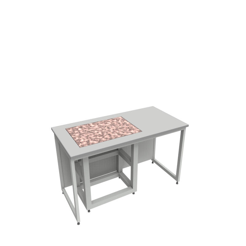 Стол для весов лабораторный комбинированный 1200х600х750, NL, натуральный камень гранит, TRESPA