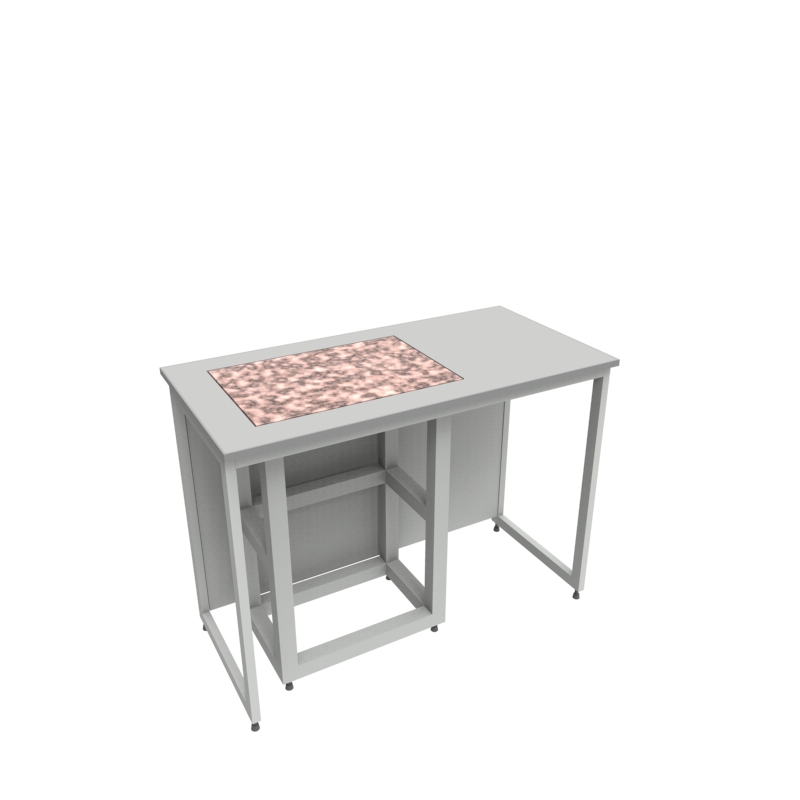 Стол для весов лабораторный комбинированный 1200x600x900, NL, натуральный камень гранит, TRESPA