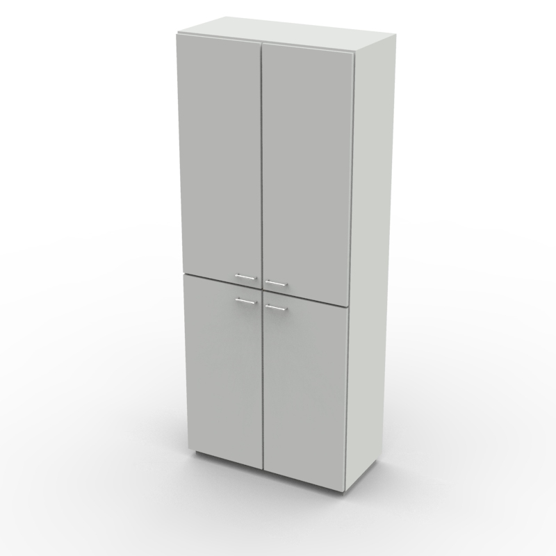 Шкаф лабораторный материальный 800x400x2000, NL, четыре двери металл