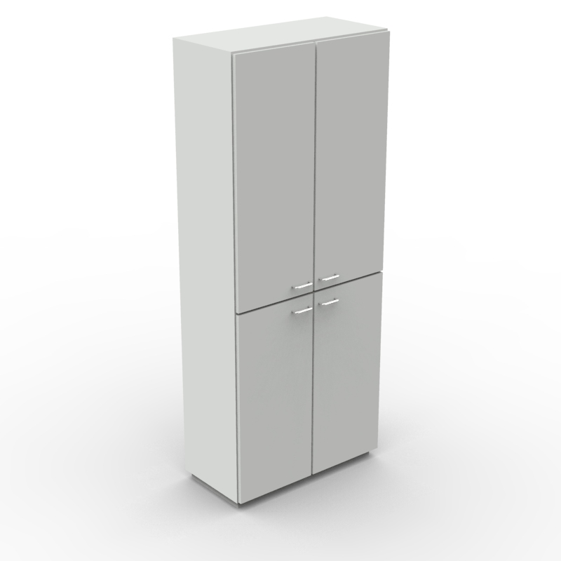 Шкаф лабораторный материальный 800x400x2000, NL, четыре двери ЛДСП
