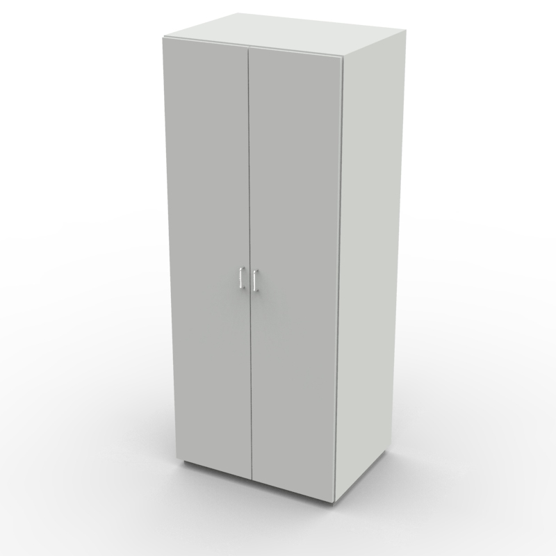Шкаф лабораторный для одежды 800x580x2000, NL, две двери ЛДСП