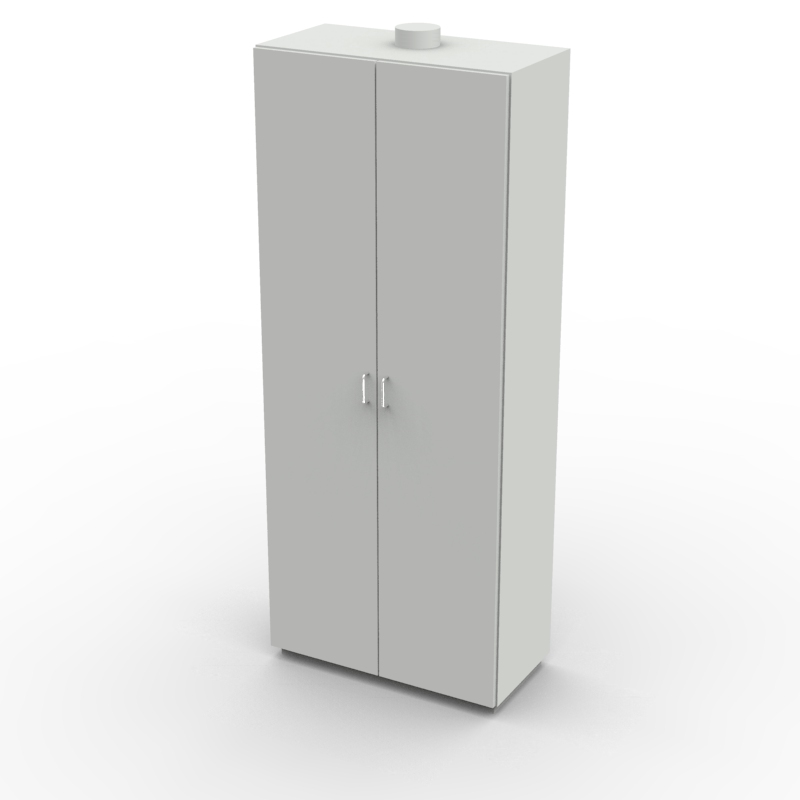 Шкаф лабораторный для баллонов 800x400x2000, NL, две двери металл
