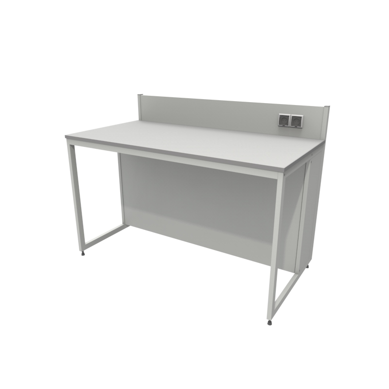Приборный лабораторный стол 1500x790x900/1100, задняя рама, розетки, NL, LabGrade