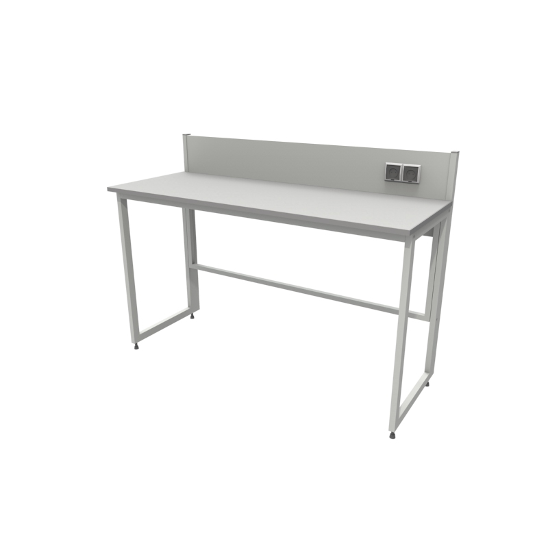Приборный лабораторный стол 1500x600x900/1100, задняя рама, розетки, NL, Слопласт