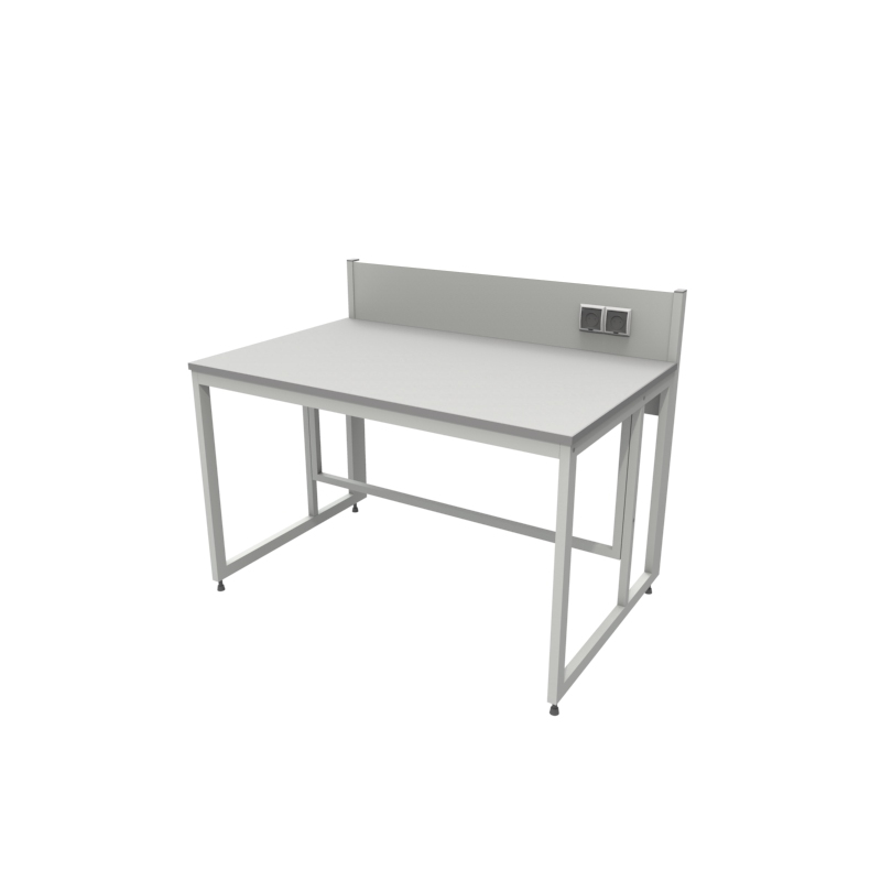 Приборный лабораторный стол 900x790x750/950, задняя рама, розетки, NL, Слопласт