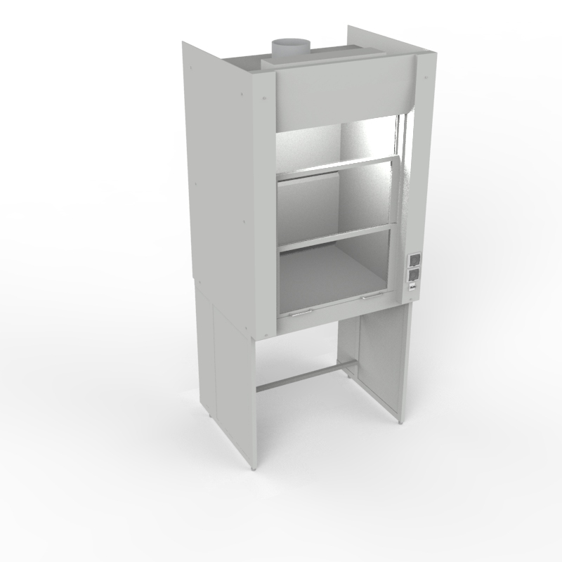 Шкаф вытяжной универсальный на металл каркасе 1000x840x2280, электрика,  NL, TRESPA
