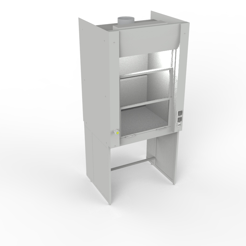 Шкаф вытяжной универсальный на металл каркасе 1000x840x2280, электрика, газ, NL, TRESPA