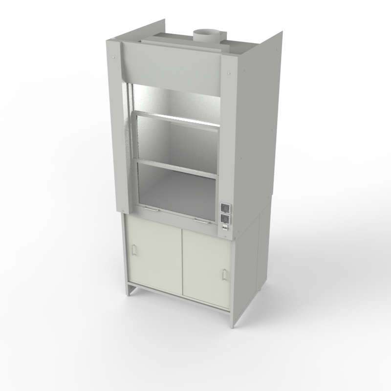 Шкаф вытяжной универсальный на полипропиленовой тумбе 1000x840x2280, электрика, NL, TRESPA