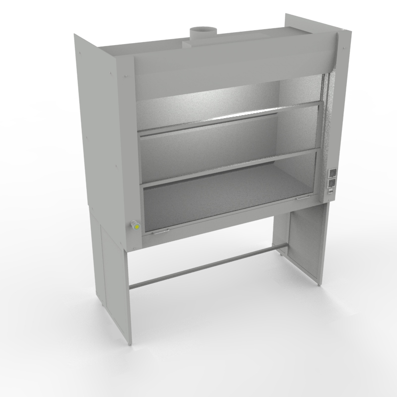 Шкаф вытяжной универсальный на металл каркасе 1800x840x2280, электрика, газ, NL, TRESPA