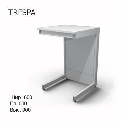 Стол лабораторный пристенный 600x600x900, NS, TRESPA