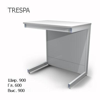 Стол лабораторный пристенный без сливной раковины 900x600x900, NS, TRESPA