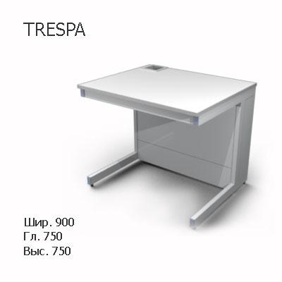 Стол лабораторный пристенный со сливной раковиной 900x750x750, NS, TRESPA