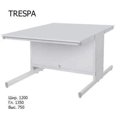 Островной лабораторный стол 1200x1350x750, NS, без оснащения, TRESPA