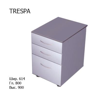 Стол-тумба с ящиками 614x800x900, MML, TRESPA