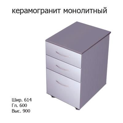Стол-тумба с ящиками 614x600x900, MML, керамогранит монолитный