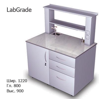 Стол пристенный лабораторный для химических исследований 1220х800х900/1500, MML, LabGrade