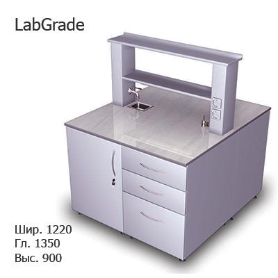 Стол островной лабораторный для химических исследований 1220х1350х900/1500, MML, LabGrade